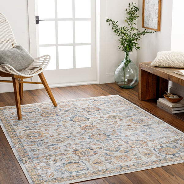Livabliss Lillian Traditional Polyester Low Pile Accent Rug Woven in Turkey for Entryways Gray, Oatmeal 9'2" x 12'4" LLL2327-9212