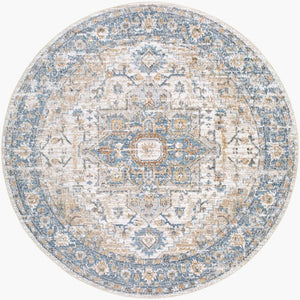 Livabliss Lillian Traditional Polyester Area Rug Machine Woven in Turkey for Living and Dining Rooms Oatmeal, Gray 5'3" x 5'3" LLL2328-53RD