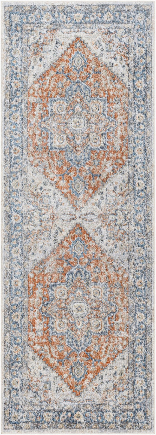 Livabliss Lillian Traditional Turkish Machine Woven Polyester Accent Rug for Entryways and Bedside Gray, Oatmeal 2'7" x 7'3" LLL2329-2773