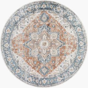 Livabliss Lillian Traditional Turkish Machine Woven Polyester Accent Rug for Entryways and Bedside Gray, Oatmeal 6'7" x 6'7" LLL2329-67RD