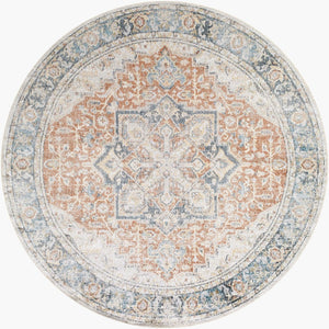 Livabliss Lillian Traditional Polyester Woven Rug for Entryways Hallways and High Traffic Spaces Gray, Oatmeal 6'7" x 6'7" LLL2331-67RD