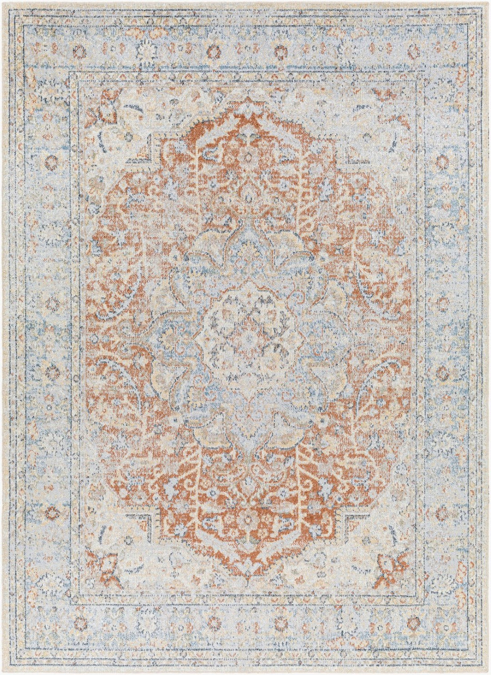 Livabliss Lillian Turkish Geometric Polyester Area Rug Low Pile Entryway Accent Machine Woven Gray, Oatmeal 2'2" x 3'9" LLL2333-2339