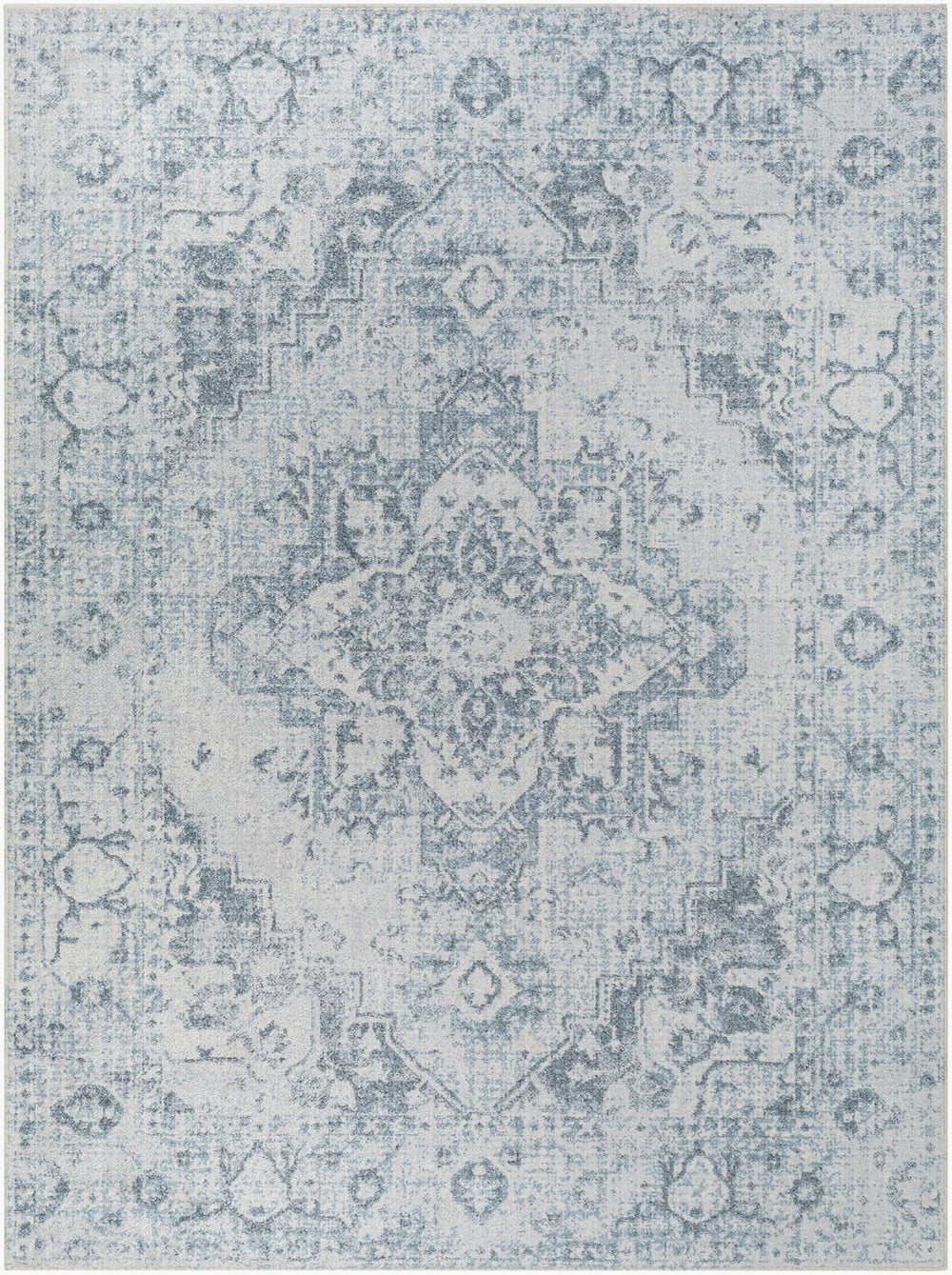 Livabliss Lillian Traditional Square Area Rug Machine Woven Polyester for Living Dining Spaces Oatmeal, Gray 9'2" x 12'4" LLL2334-9212
