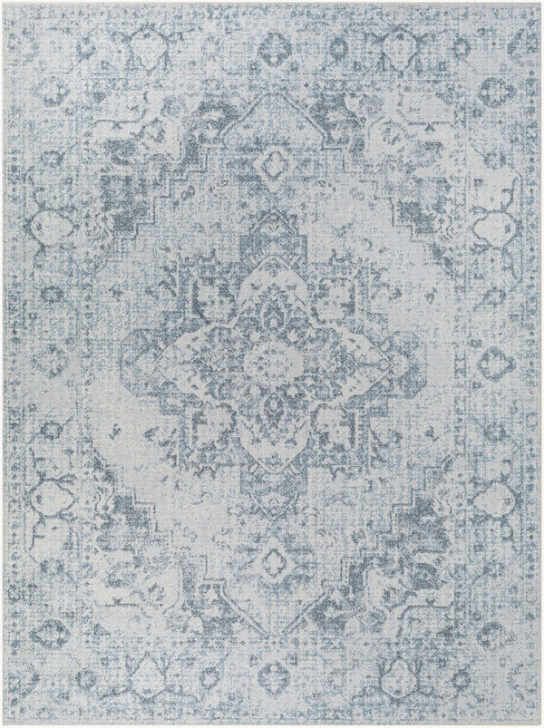 Livabliss Lillian Traditional Square Area Rug Machine Woven Polyester for Living Dining Spaces Oatmeal, Gray 9'2" x 12'4" LLL2334-9212