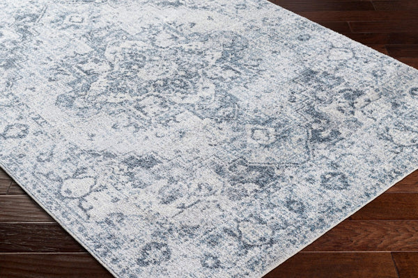 Livabliss Lillian Traditional Square Area Rug Machine Woven Polyester for Living Dining Spaces Oatmeal, Gray 6'7" x 6'7" LLL2334-67RD