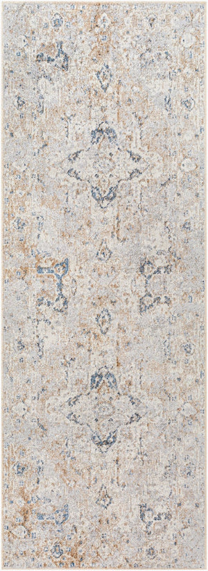 Livabliss Lillian Traditional Medallion Machine Woven Polyester Rug for Entryways and High Traffic Spaces Oatmeal, Gray 2'7" x 7'3" LLL2335-2773