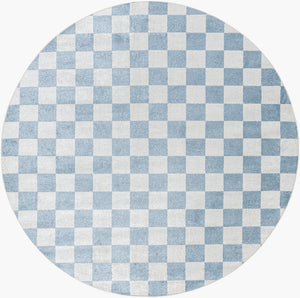 Livabliss Lillian Modern Low Pile Polyester Area Rug for Entryways Hallways and High Traffic Floors Oatmeal, Dark B 6'7" x 6'7" LLL2337-67RD
