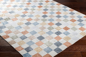 Livabliss Lillian Machine Woven Polyester Area Rug Low Pile Entryway Accent Turkish Craft Oatmeal, Rust 9'2" x 12'4" LLL2338-9212