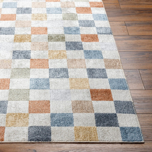 Livabliss Lillian Machine Woven Polyester Area Rug Low Pile Entryway Accent Turkish Craft Oatmeal, Rust 9'2" x 12'4" LLL2338-9212