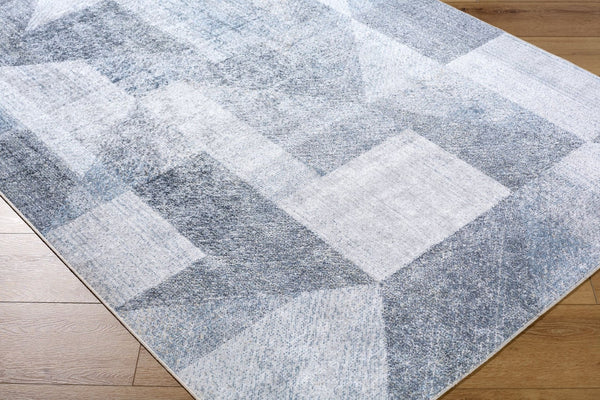 Livabliss Lillian Flatweave Polyester Accent Rug Turkish Woven for Entryways and High Traffic Zones Charcoal, Ivory 6'7" x 9' LLL2356-679