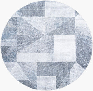 Livabliss Lillian Flatweave Polyester Accent Rug Turkish Woven for Entryways and High Traffic Zones Charcoal, Ivory 6'7" x 6'7" LLL2356-67RD
