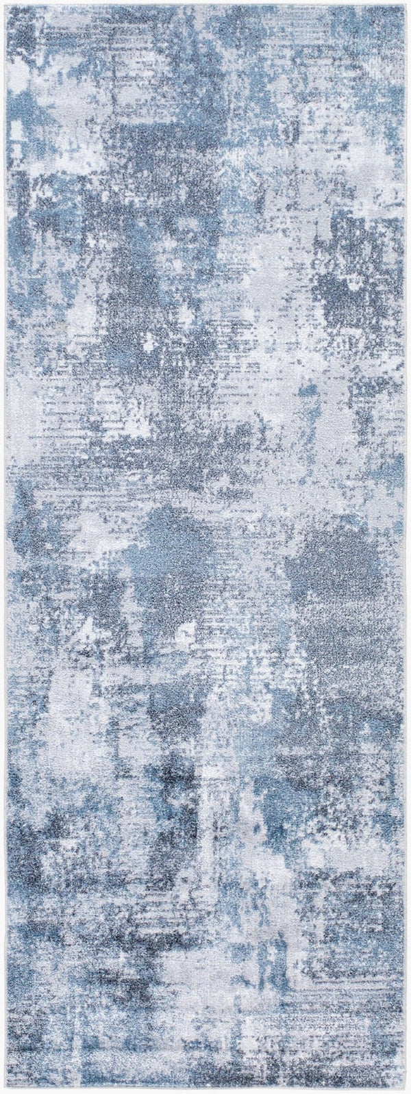 Livabliss Lillian Turkish Polyester Low Pile Rug for Entryways Hallways and High Traffic Spots Charcoal, Ivory 2'7" x 7'3" LLL2359-2773