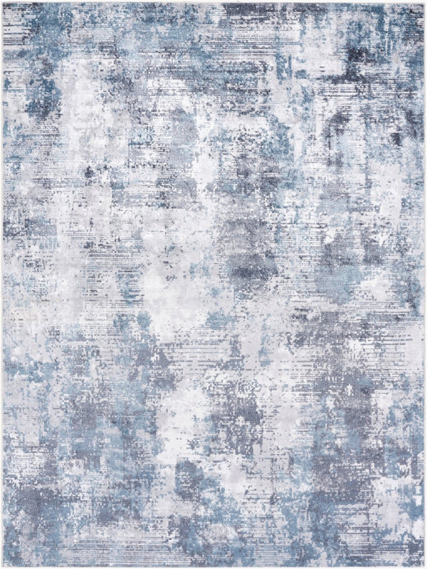 Livabliss Lillian Turkish Polyester Low Pile Rug for Entryways Hallways and High Traffic Spots Charcoal, Ivory 7'10" x 10' LLL2359-710102