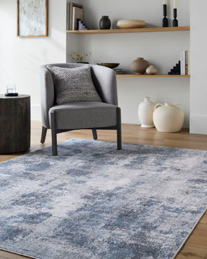 Livabliss Lillian Turkish Polyester Low Pile Rug for Entryways Hallways and High Traffic Spots Charcoal, Ivory 9'2" x 12'4" LLL2359-9212
