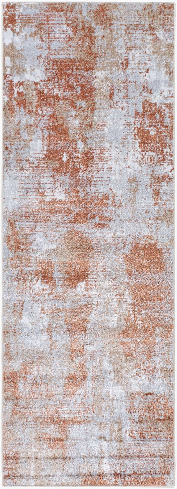 Livabliss Lillian Machine Woven Polyester Low Pile Rug for Entryway Bathroom or Bedside Use Charcoal, Ivory 2'7" x 7'3" LLL2360-2773
