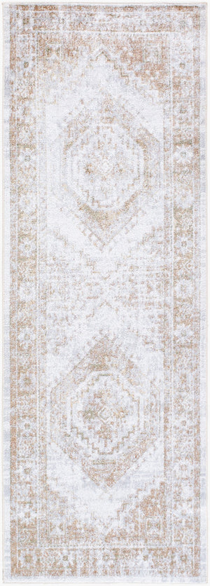 Livabliss Lillian Machine Woven Low Pile Accent Rug for Entryways Bathrooms and Bedside Areas Charcoal, Ivory 2'7" x 7'3" LLL2361-2773