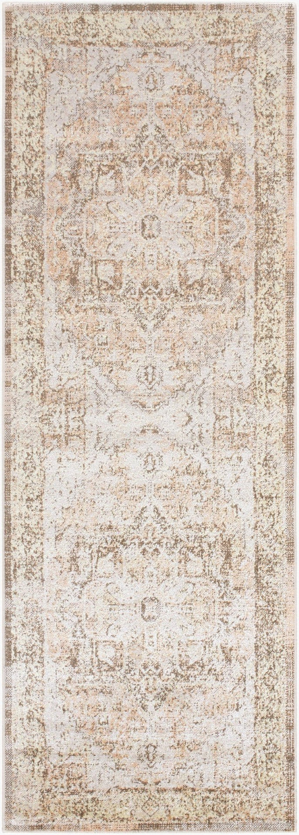 Livabliss Lillian Traditional Polyester Accent Rug Turkey Woven Low Pile Entryway Kitchen Floor Dark Brown, Lig 2'7" x 7'3" LLL2362-2773