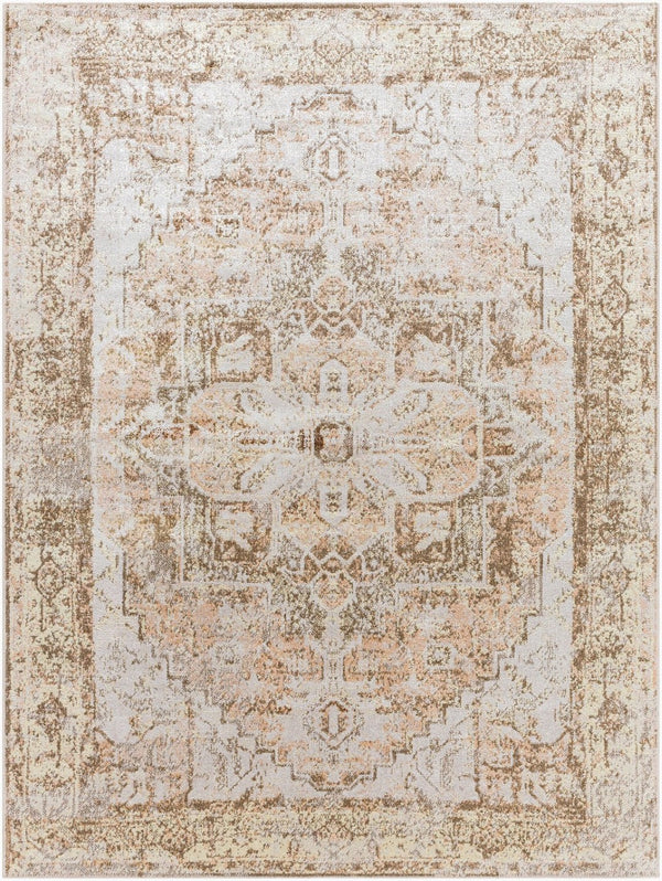 Livabliss Lillian Traditional Polyester Accent Rug Turkey Woven Low Pile Entryway Kitchen Floor Dark Brown, Lig 2' x 2'11" LLL2362-23