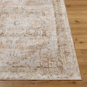 Livabliss Lillian Traditional Polyester Accent Rug Turkey Woven Low Pile Entryway Kitchen Floor Dark Brown, Lig 2' x 2'11" LLL2362-23
