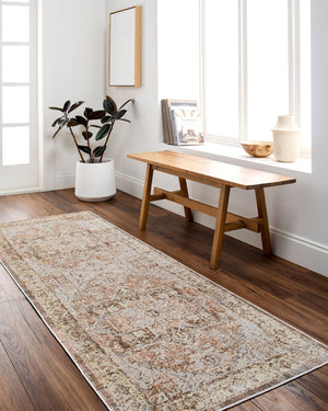 Livabliss Lillian Traditional Polyester Accent Rug Turkey Woven Low Pile Entryway Kitchen Floor Dark Brown, Lig 2' x 2'11" LLL2362-23