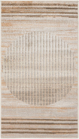 Livabliss Lillian Geometric Polyester Indoor Rug Machine Woven in Turkey for Entryways and Small Spaces Brown, Dark Bro 2' x 2'11" LLL2363-23