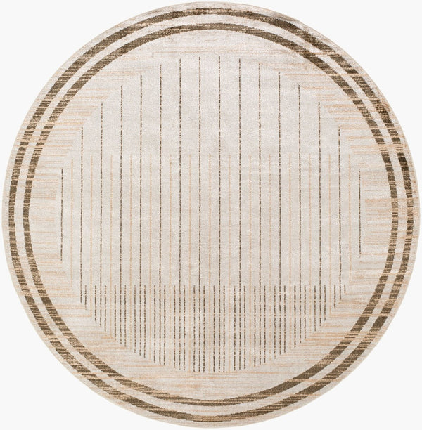 Livabliss Lillian Geometric Polyester Indoor Rug Machine Woven in Turkey for Entryways and Small Spaces Brown, Dark Bro 6'7" x 6'7" LLL2363-67RD