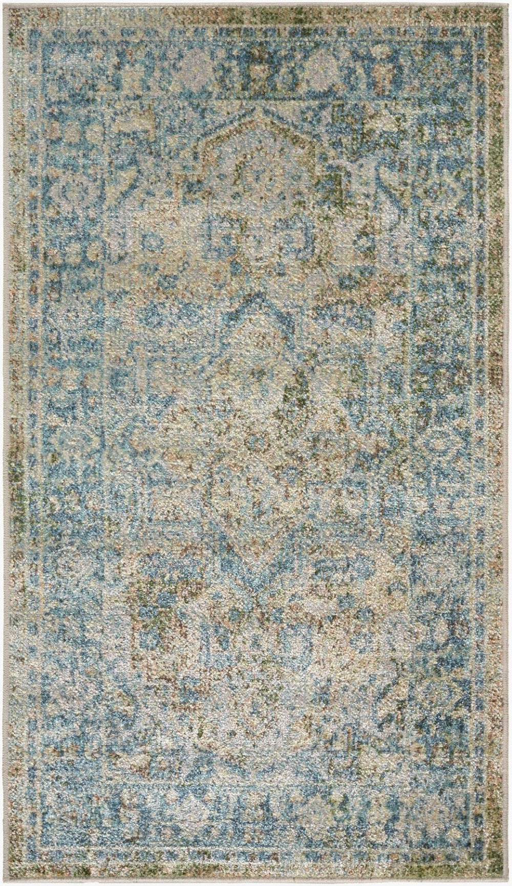 Livabliss Lillian Traditional Medallion Polyester Area Rug Machine Woven for Entryways and Baths Dark Green, Lig 9'2" x 12'4" LLL2365-9212