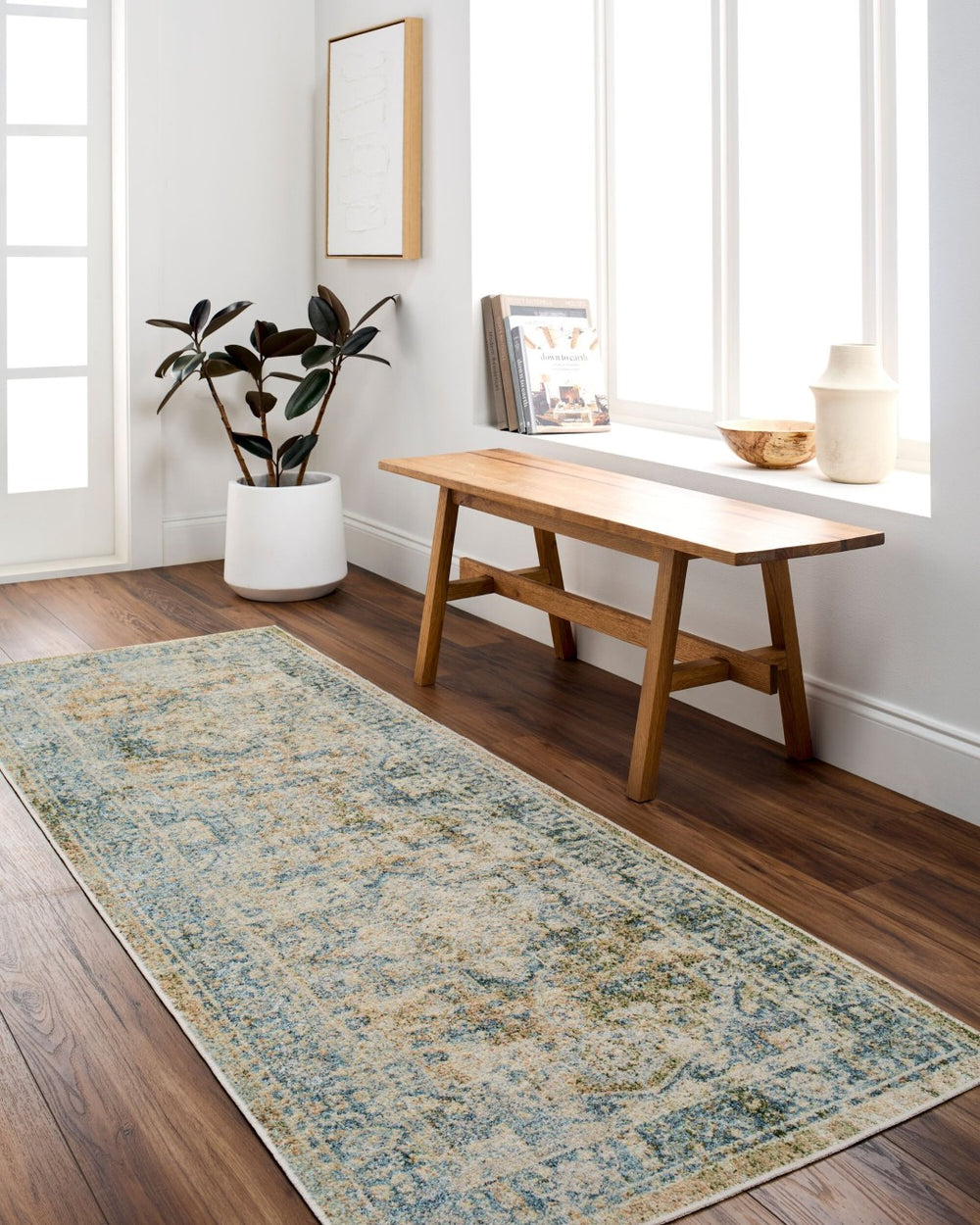 Livabliss Lillian Traditional Medallion Polyester Area Rug Machine Woven for Entryways and Baths Dark Green, Lig 9'2" x 12'4" LLL2365-9212