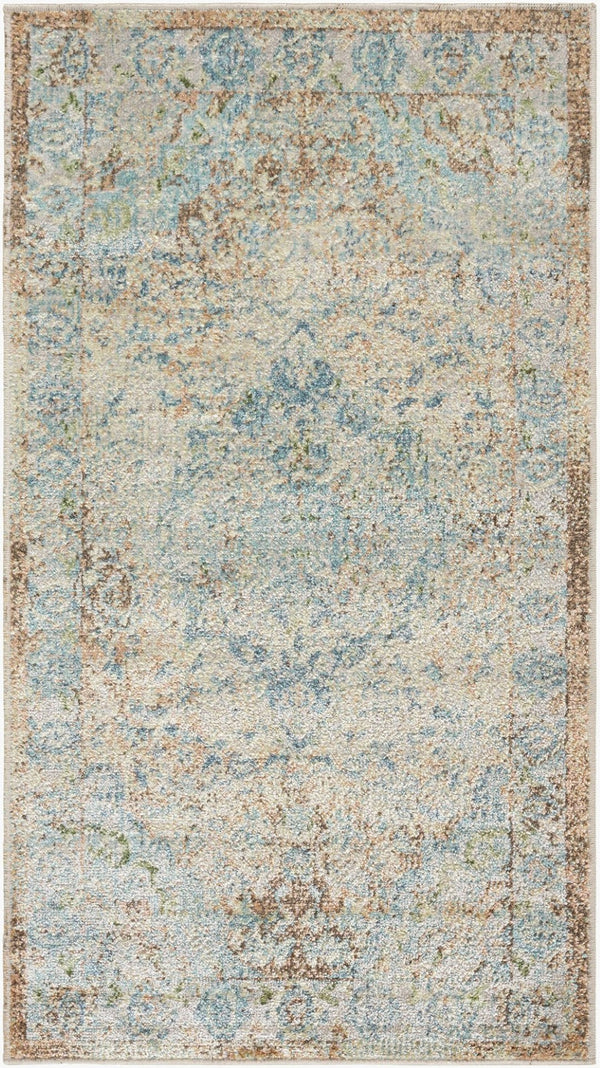 Livabliss Lillian Turkish Medallion Area Rug Woven Polyester Low Pile for Living Dining Rooms Light Brown, Da 6'7" x 6'7" LLL2367-67RD