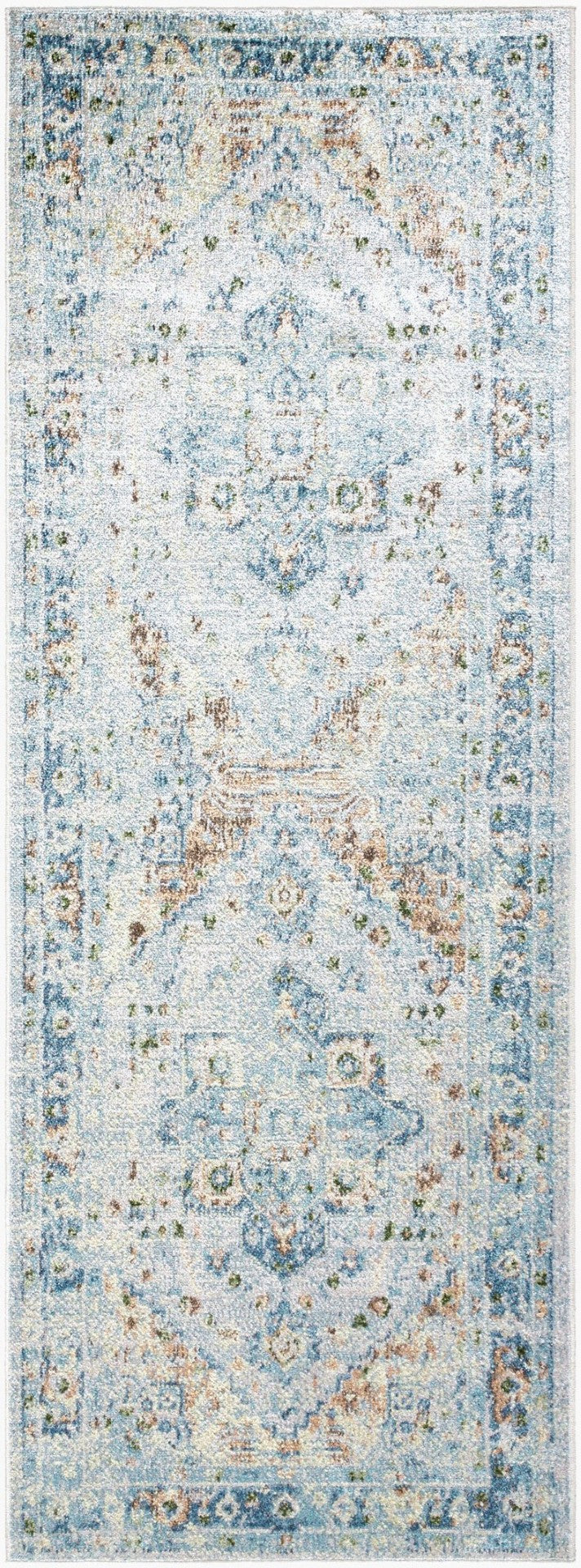 Livabliss Lillian Traditional Pattern Runner Rug Turkey Woven Polyester Hallway Entryway Low Pile Dark Green, Lig 2'7" x 7'3" LLL2368-2773