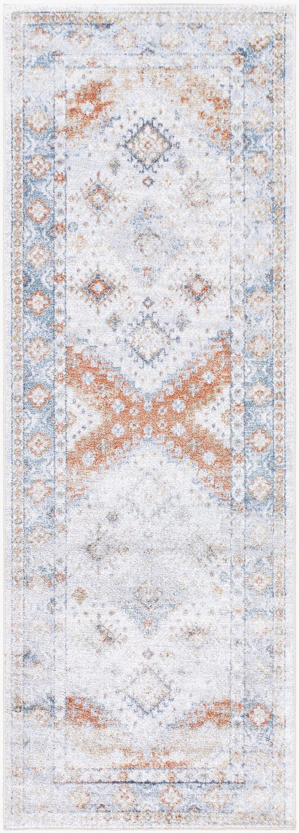 Livabliss Lillian Collection Polyester Machine Woven Accent Rug for Entryway or Bedroom Floor Charcoal, Ivory 2'7" x 7'3" LLL2370-2773