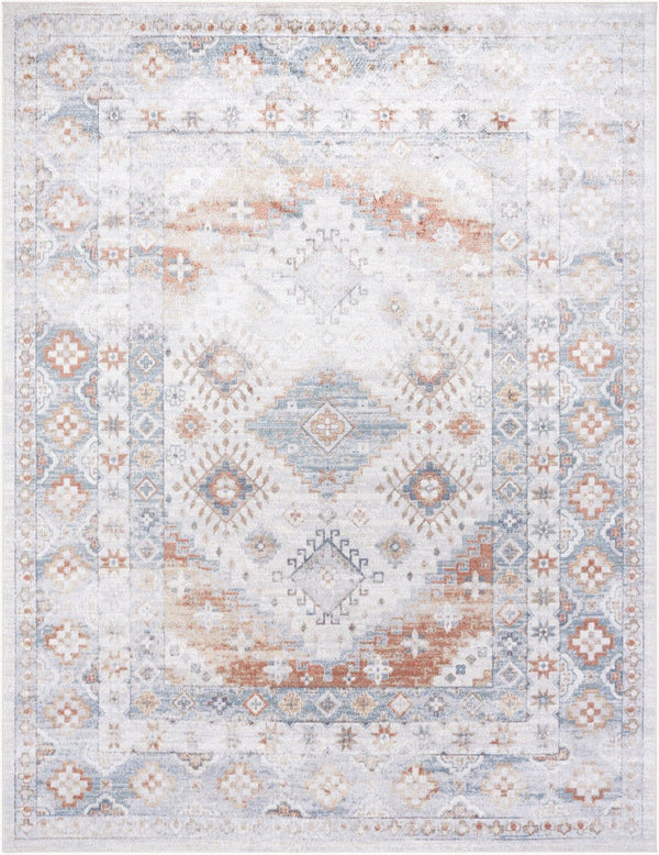 Livabliss Lillian Collection Polyester Machine Woven Accent Rug for Entryway or Bedroom Floor Charcoal, Ivory 7'10" x 10' LLL2370-710102