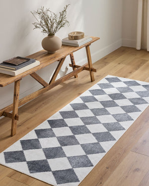 Livabliss Lillian Art Deco Geometric Machine Woven Polyester Rug for Entryway or Bath White, Navy 9'2" x 12'4" LLL2372-9212