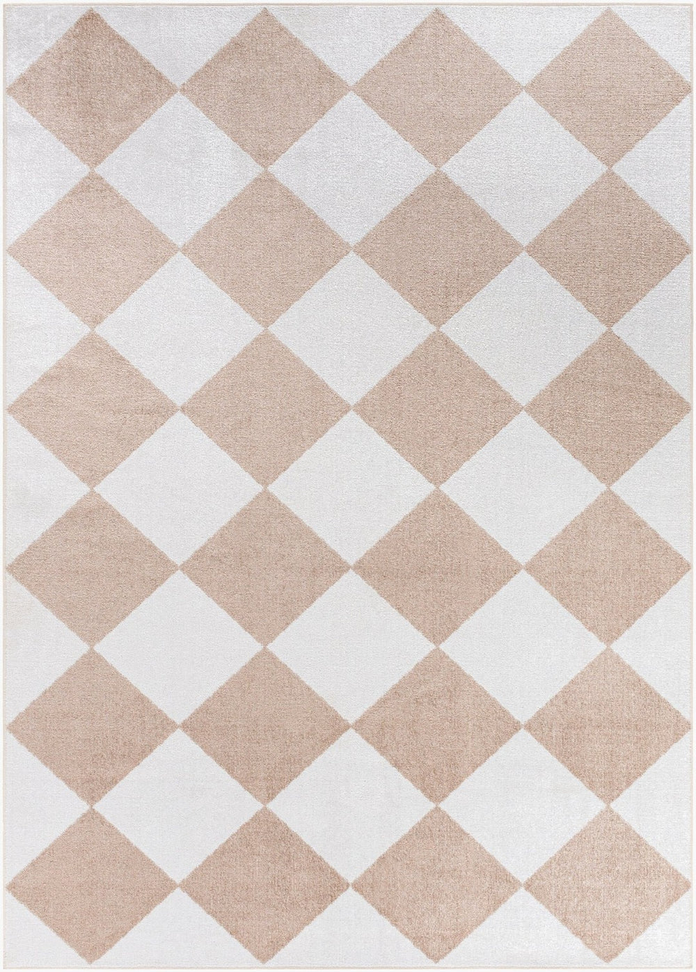 Livabliss Lillian Art Deco Machine Woven Polyester Accent Rug for Entryways and Bedroom Floors White, Dark Bro 6'7" x 9' LLL2373-679