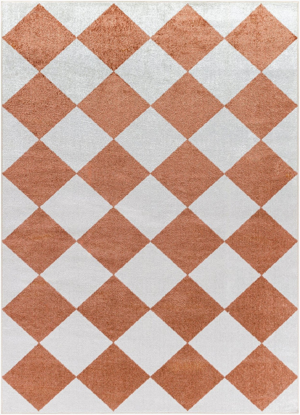 Livabliss Lillian Art Deco Machine Woven Polyester Rug for Entryways Bathrooms and Bedrooms White, Plum 6'7" x 6'7" LLL2375-67RD