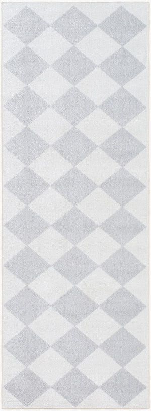 Livabliss Lillian Art Deco Geometric Polyester Accent Rug Machine Woven in Turkey for Small Spaces White, Medium G 2'7" x 7'3" LLL2376-2773