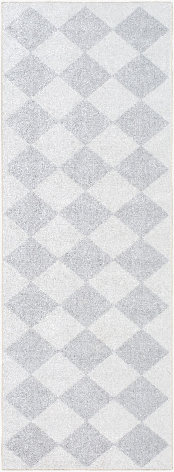 Livabliss Lillian Art Deco Geometric Polyester Accent Rug Machine Woven in Turkey for Small Spaces White, Medium G 2'7" x 7'3" LLL2376-2773
