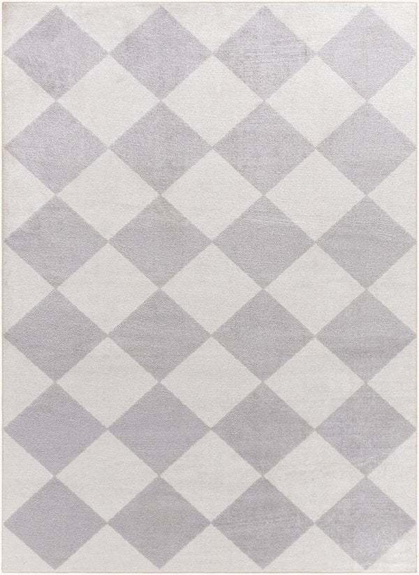 Livabliss Lillian Art Deco Geometric Polyester Accent Rug Machine Woven in Turkey for Small Spaces White, Medium G 2' x 2'11" LLL2376-23