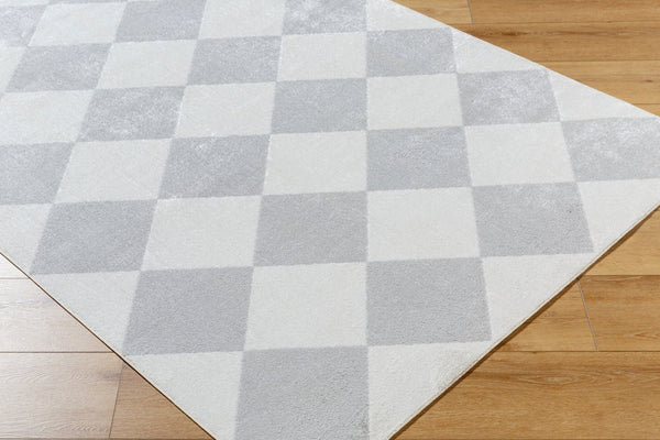 Livabliss Lillian Art Deco Geometric Polyester Accent Rug Machine Woven in Turkey for Small Spaces White, Medium G 2' x 2'11" LLL2376-23