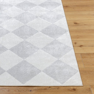 Livabliss Lillian Art Deco Geometric Polyester Accent Rug Machine Woven in Turkey for Small Spaces White, Medium G 2' x 2'11" LLL2376-23