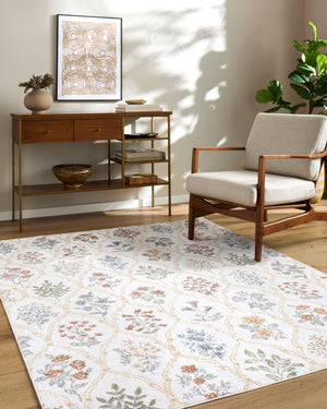 Livabliss Lillian Geometric Polyester Accent Rug Machine Woven for Entryways and Modern Spaces Ivory, Mustard 2'2" x 3'9" LLL2379-2239