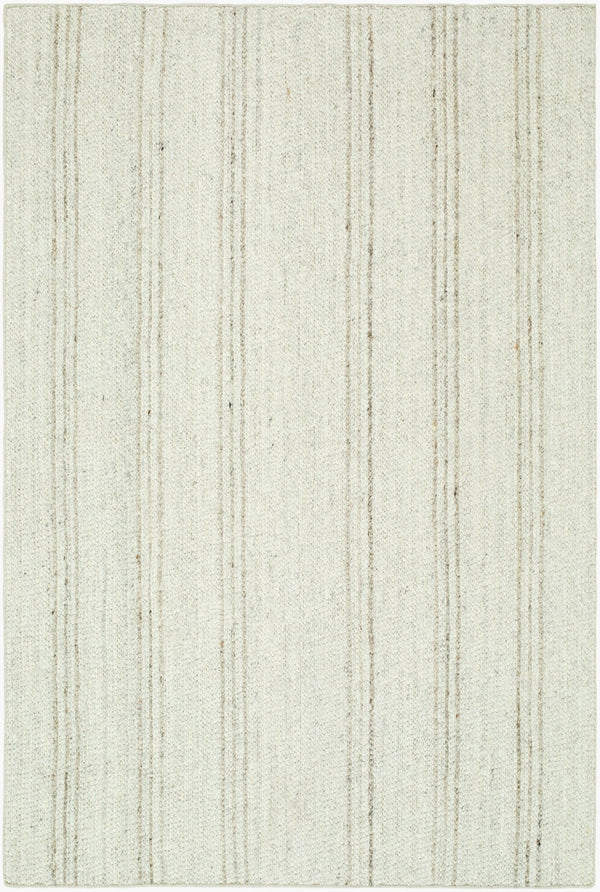 Livabliss River Handwoven Wool Flatweave Rug for Contemporary and Scandinavian Living Spaces Ivory, Taupe 2' x 3' LLRV2300-23