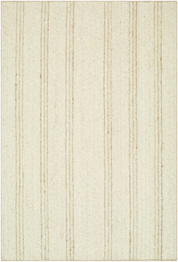 Livabliss River Handwoven Wool Flatweave Rug Artisan Crafted for Minimalist and Transitional Spaces Ivory, Sandston 2' x 3' LLRV2301-23