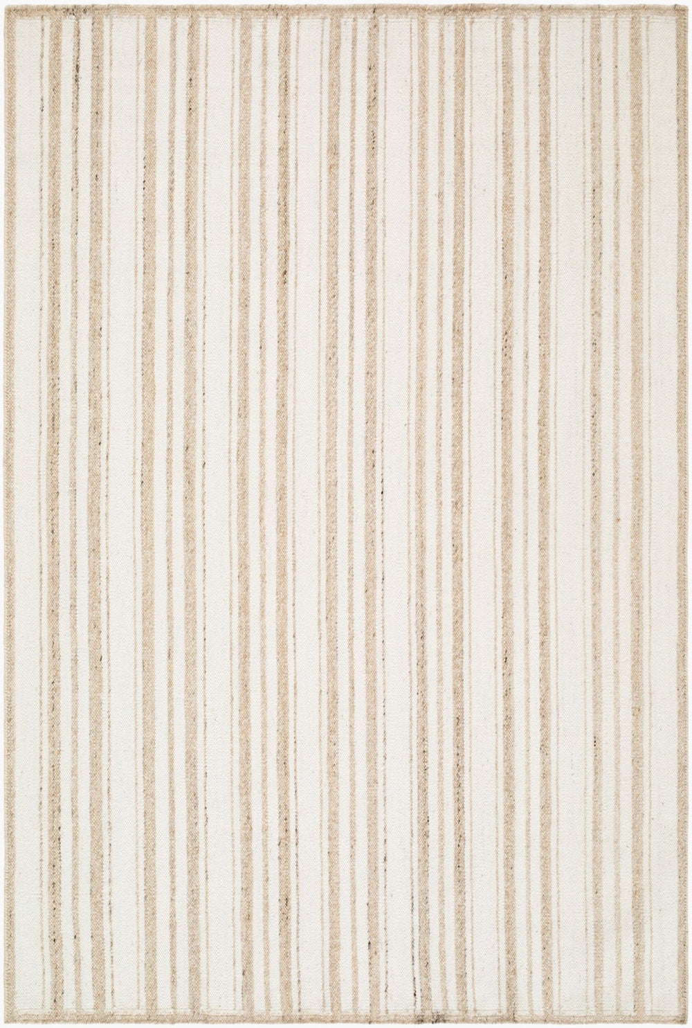 Livabliss River Handwoven Wool Flatweave Accent Rug Artisan Crafted for Modern Transitional Spaces Ivory, Sandsto 5' x 7'6" LLRV2304-576