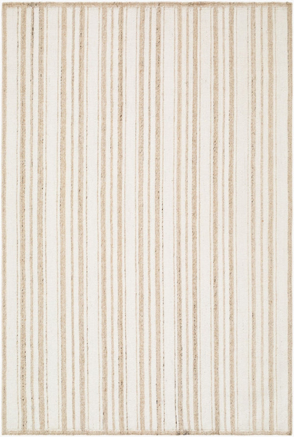 Livabliss River Handwoven Wool Flatweave Accent Rug Artisan Crafted for Modern Transitional Spaces Ivory, Sandsto 5' x 7'6" LLRV2304-576