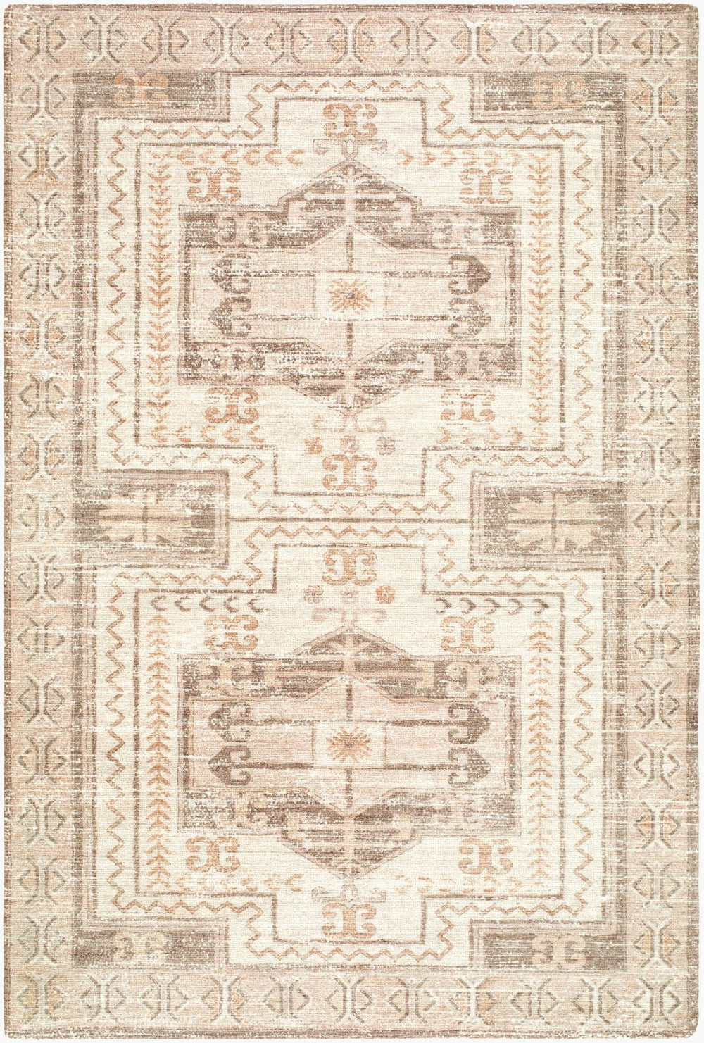Livabliss Silt Hand Tufted Polyester Accent Rug Traditional Pattern for Entryway or Bedside Ivory, Taupe 5' x 7'6" LLSL2302-576