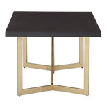 Homelegance By Top-Line DuBose Black and Gold Metal Base Tables Black Metal