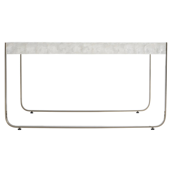 Bernhardt Bernhardt Capiz Shell Aster Cocktail Table With Brass-Plated Base, 52" Rectangular Luxe Accent 321021