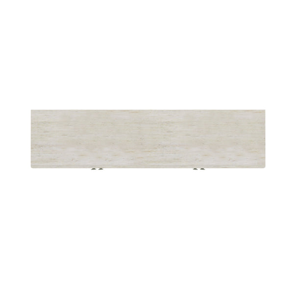 A.R.T. Furniture Ashlar Coastal Modern Credenza In Bisque With Sanded Bronze Accents, Adjustable Shelves & Storage Beige Parawood Solids,Birch Veneers,Resin,Metal 333252-2250