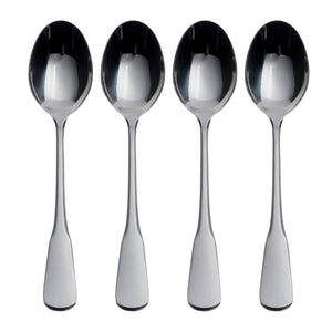 Lenox Oneida Colonial Boston Everyday Flatware Dinner Spoons, Set of 4 Metallic, STAINLESS METAL B750004C